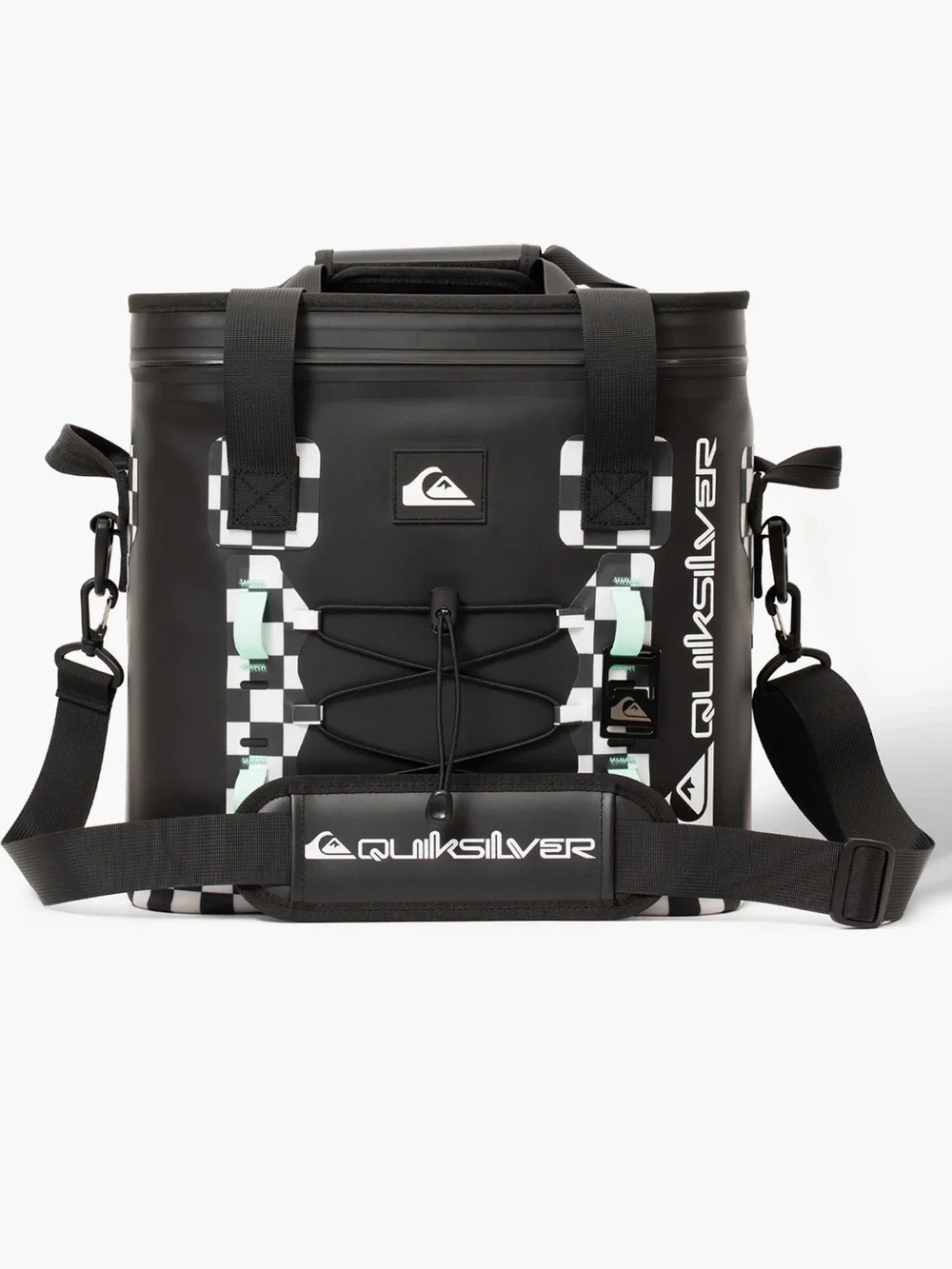 Quiksilver Black Duffel Cooler Bag with Checker Accent